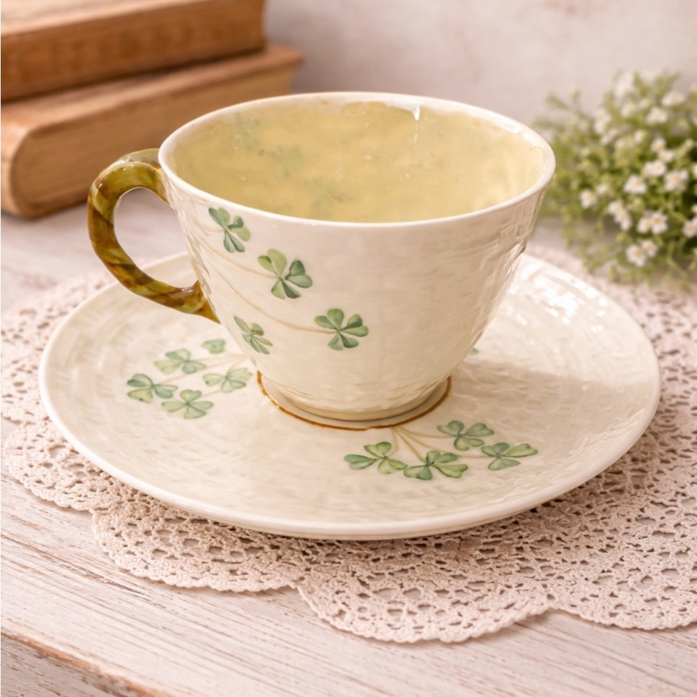 Belleek Teacup and saucer